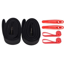 2-Pack 29x1.9/2.35 Bike Inner Tubes with Tire Levers and Rim Strips, 29 Bike Tire Tube Compatible with 29x1.9 29x1.95 29x2.0 29x2.125 29x2.3 29x2.35 Bicycle Tire Tyre Presta Valve 48MM