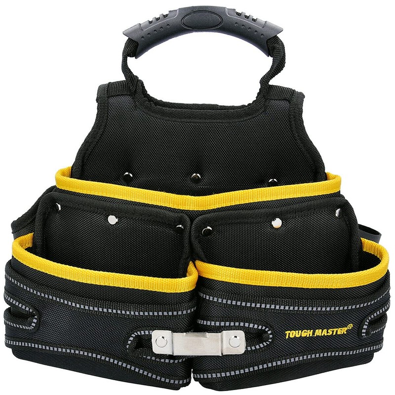Tool Belt Pouch, Fixing Pouch with 3 Wide Pockets for