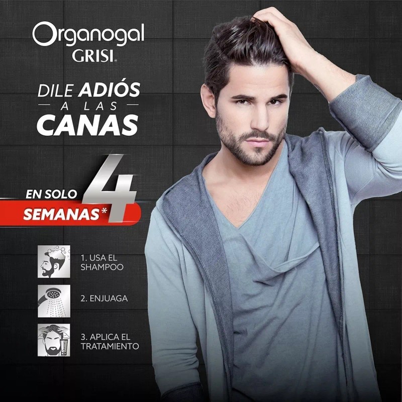 Shampoo Grisi Organogal Negro Brillante 400ml