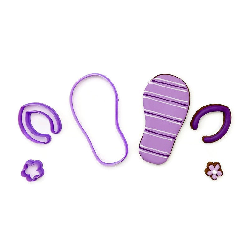 Cortadores de Galletas en Forma de Chancla, Set 3 Piezas