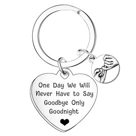 Nfyxcaz Long Distance Relationship Gifts For Husband Wife Couple Keyring Christmas Birthday Gifts For Boyfriend Girlfriend Valentine's Day Gifts One Day We Will Never Have To Say Goodbye