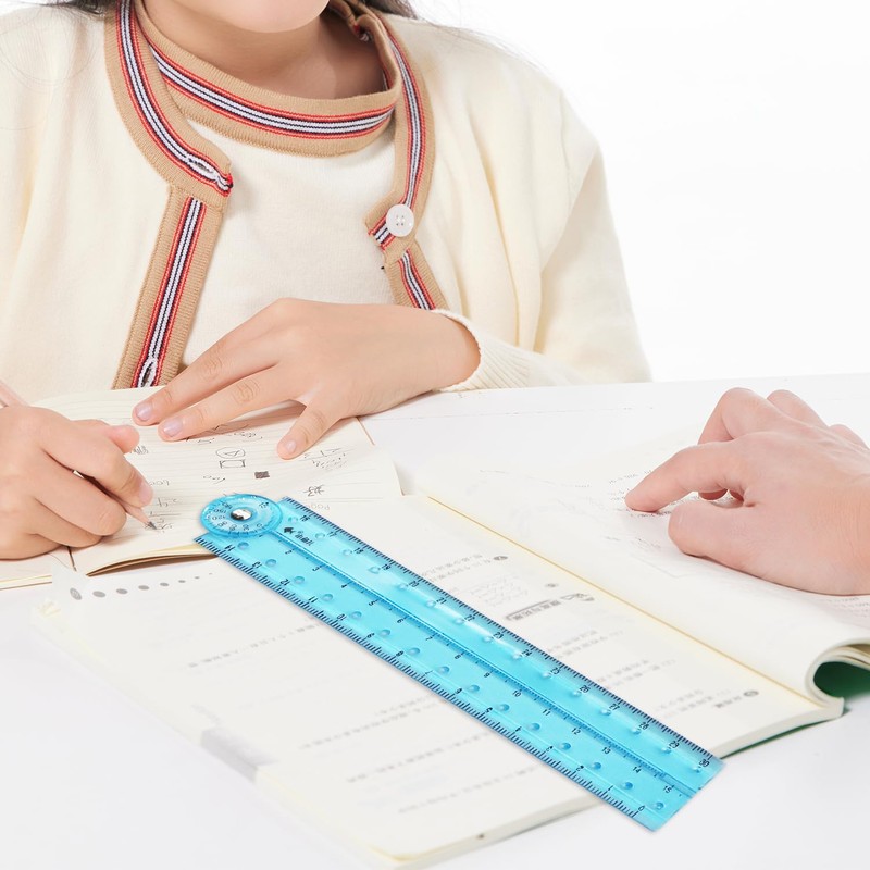 Folding Ruler, 30cm Foldable Ruler 15cm Clear Ruler Stationery Ruler