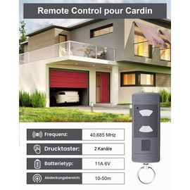 2pcs Remote Control for HS2-40, HS4-40, HSE2-40, HSE4-40, HSM2-40, HSM4-40, 40.685 MHz, 4 Channels, Garage Door Opener, Handheld Transmitter