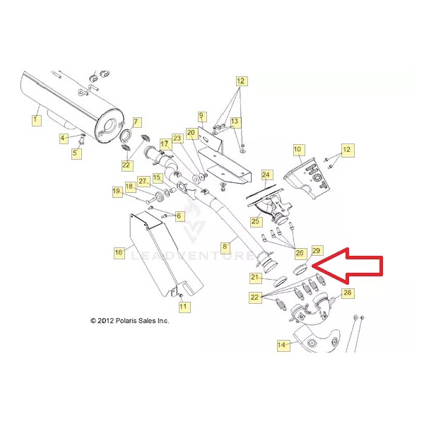 HYspeed Exhaust Manifold to Pipe Gasket Donut Seal Polaris Ranger