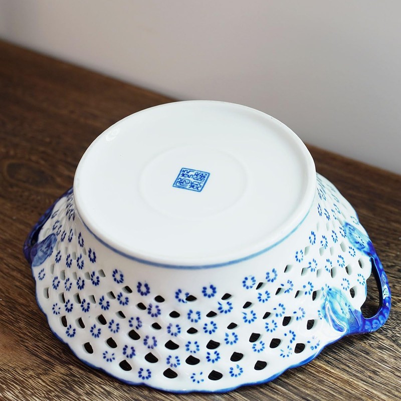 Aimusego 9'' Hand painted Floral Pattern Candy Bowl Ceramic Candy