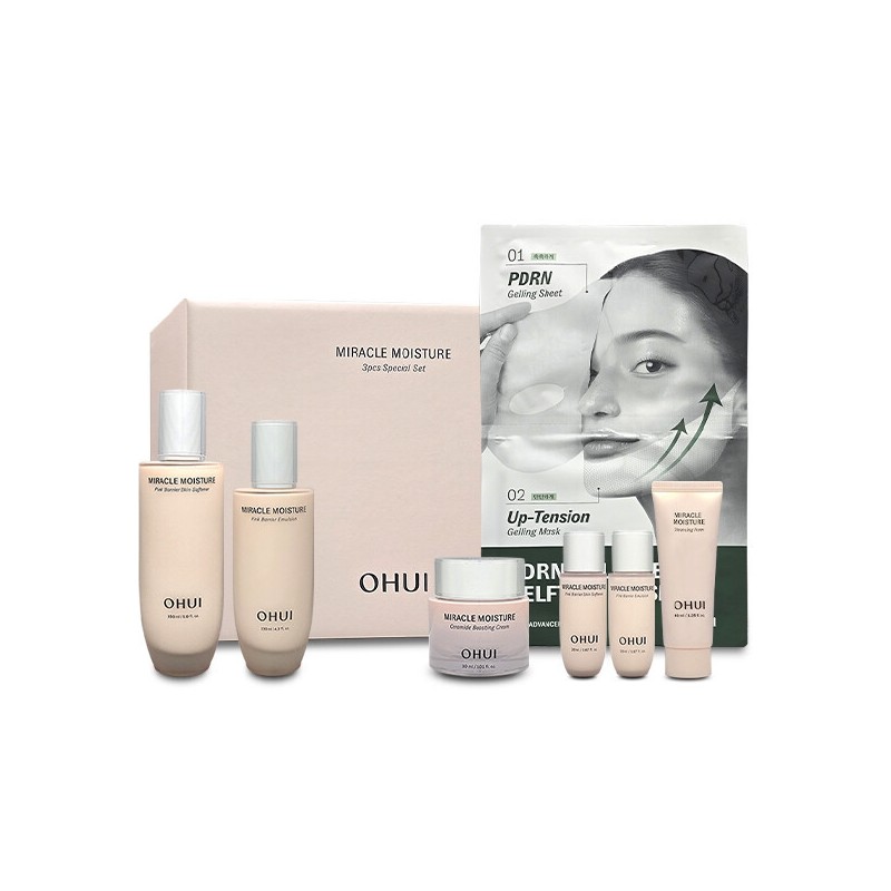 Ohui Miracle Moisture Pink Barrier 3-piece Special Set / 오휘