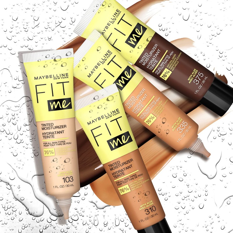 Maybelline Fit Me Tinted Moisturizer, Natural Coverage, Face Makeup, 220,