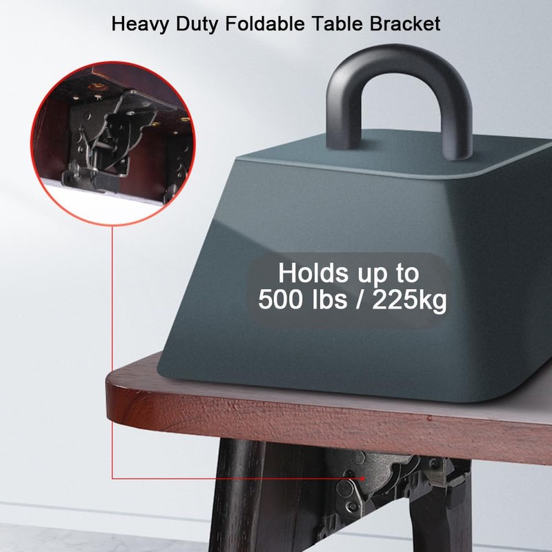 NICAVKIT 4 Pack Folding Brackets for Table Bed Leg Feet,
