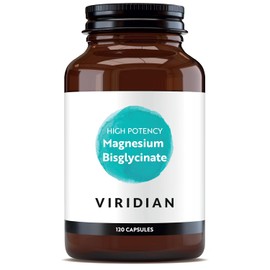 Viridian - High Potency Magnesium Bisglycinate - 120 Capsules – 200mg Per 2 Capsules – High Bioavailability Formula – Vegan Food Supplement with 100% Active Ingredients
