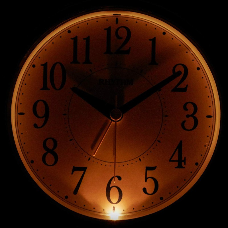 RHYTHM 8RA648SR03 Alarm Clock, Electronic Sound/Bell Sound, 2 Types of