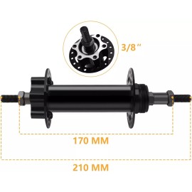 SHUNFENG Front Rear Cassette Wheel Hub Disc Adapter 36 Fit Disc Brake & 7 speed freewheel - Rear Only
