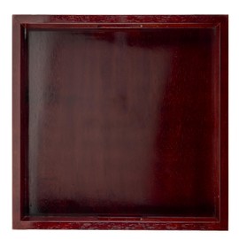 G.E.T. LUX-2121-M Luxury Wooden Serving Tray with Handles, 21" x 21", Mahogany