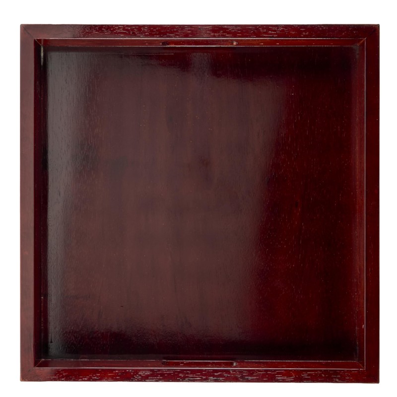 G.E.T. LUX-2121-M Luxury Wooden Serving Tray with Handles, 21" x