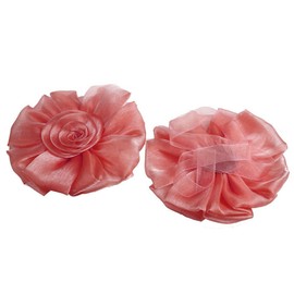 Turbokey 3D Rose Flower Window Curtain Tieback Christmas Decor Curtain Buckle Curtain Holder Tie Drapes 1 Pair Macrame Drapery Holdbacks Boho Decor Tassel for Children Nursery Room (Coral)