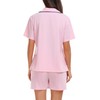Lovasy Cotton Pyjamas for Women - Button Down Short Sleeve