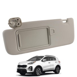YzusGomumu Driver Side Sun Visor Compatible with 2017 2018 2019 2020 2021 2022 KIA Sportage Front Left Sun Protection Shade Makeup Mirror Gray Replaces 85210-D9110 85210D9110