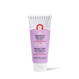 First Aid Beauty First Aid Beauty - KP Bump Eraser Body Scrub with 10% AHA, Keratosis Pilaris Exfoliator with Glycolic and Lactic acids, Helps Reduce Chicken Skin Bumps, Safe for Sensitive Skin, NEW Peach Scent (2 oz)
