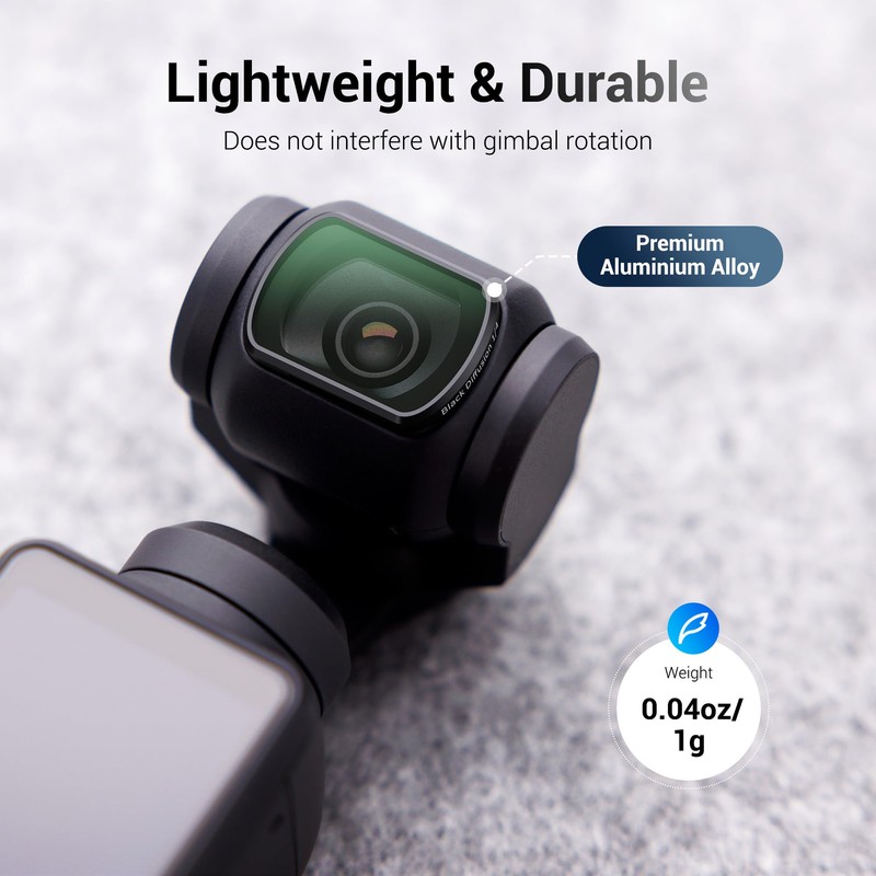 JJC Magnetic Black Diffusion 1/4 Filter Compatible with DJI Osmo