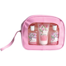 Gloss Floral Scented Peony Gift Set 4 Piece Bath Set, Pack of 1 x 440 g)