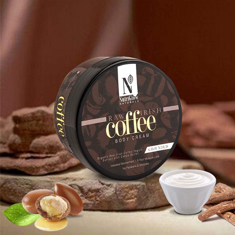 NUTRIGLOW Natural's Raw Irish Coffee Body Cream for Deep Moisturization