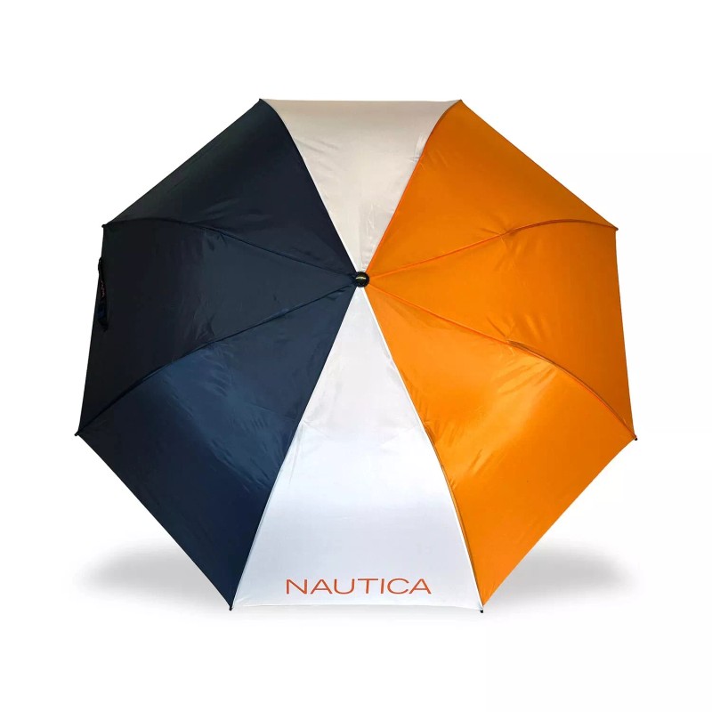 Nautica 2 pk Golf Umbrella Set - Orange/White/Navy
