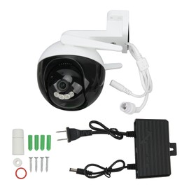 Wireless WIFI HD Security Camera Double PTZ Rotation Infrared Night Vision Camera Two Way Voice AI Human Detection Camera 100‑240V US Plug