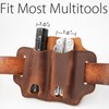 XXL EDC Leather Sheath for Leatherman Multitools, Belt Sheath Pocket