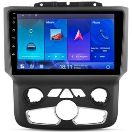 Car Radio Stereo for Dodge Ram 2013-2019 1500 2500 3500 Built with Wireless Carplay/Android Auto 9 inch Head Unit 2G RAM 64G ROM with DSP BT GPS FM WiFi fit Auto AC