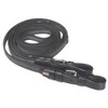 Super Grip Reins with Stoppers and Buckles - Black/Chrome