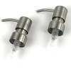 Silver Stainless Steel Minimalist Style Liquid Soap Dispenser for Bathroom