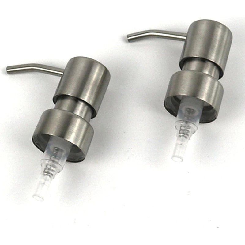 Silver Stainless Steel Minimalist Style Liquid Soap Dispenser for Bathroom