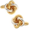 シルバー&ゴールド ノット カフス カフスボタン カフリンクス n02096