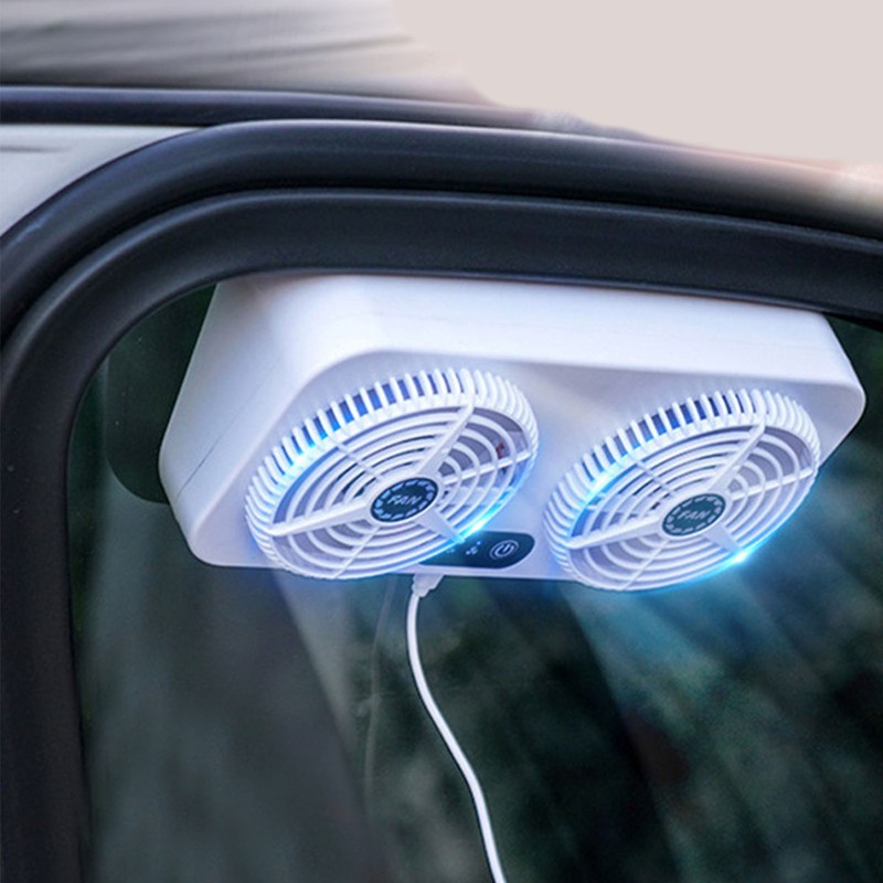 2.4V 5W Car Ventilation Fan USB Interface Portable 3 Speeds