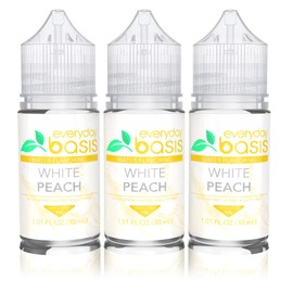 Everyday Basis Water Flavoring – Liven Up Your Water – Great Taste – Great Flavors – Keto Friendly, 0 Calories – No Dyes or Food Coloring (White Peach) (Pack of 3)