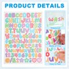 PATIKIL 20 Sheets Letter Stickers, 2240Pcs 1/2 Inch Small Vinyl