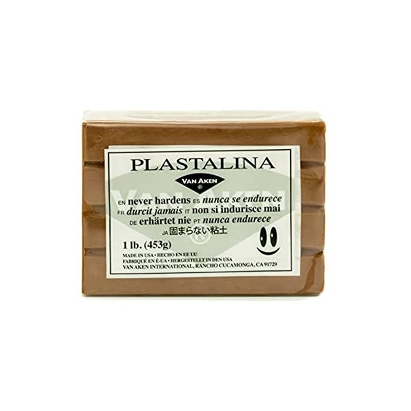 Van Aken (Plastalina) Modelling Clay, 1 pound, Brown by Van