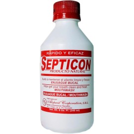 Fresh Septicon Mouthwash breath and fresh cleaning Enjuague Bucal 8oz