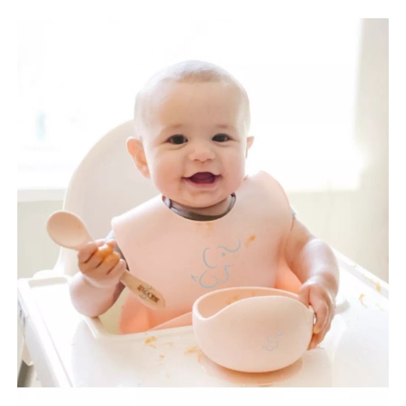 Papu Baby Set Papubaby De Babero, Bowl Y Cuchara De