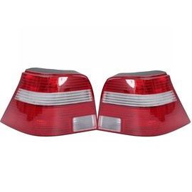 Azoeparts 2X Rear Brake Stop Tail Light Lamp for Volkswagen Golf MK4 1998-2002 (White)