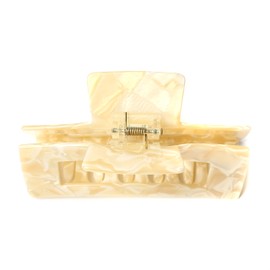 QinGoo Large Cellulose Acetate Cream Hair Clip Beautiful Women's Hair Clip Hair Accessories Headdress Elegant Hair Accessory 1 Piece (10.5 x 5.7 cm, Cream)