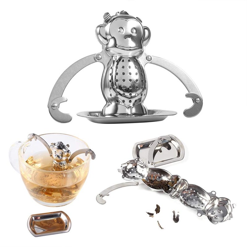 banapo Monkey Shaped Tea Leaf Infusion Stainless Steel Loose Tea