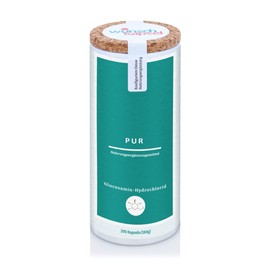 Glucosamine HCl Pur (1000 mg per day), basic building block of joint cartilage as hydrochloride, 290 vegan capsules, handmade in the German desired capsule manufacturer