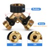almaio Y Hose Splitter 2 Ways, 3/4" Brass DoubleTap Connector,