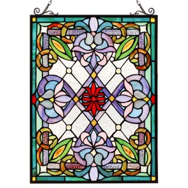 Capulina Stained Glass Window Hangings Victorian Style Window Panels Suncatchers Stunning Handicrafts Parents Gifts for Home Window Decor
