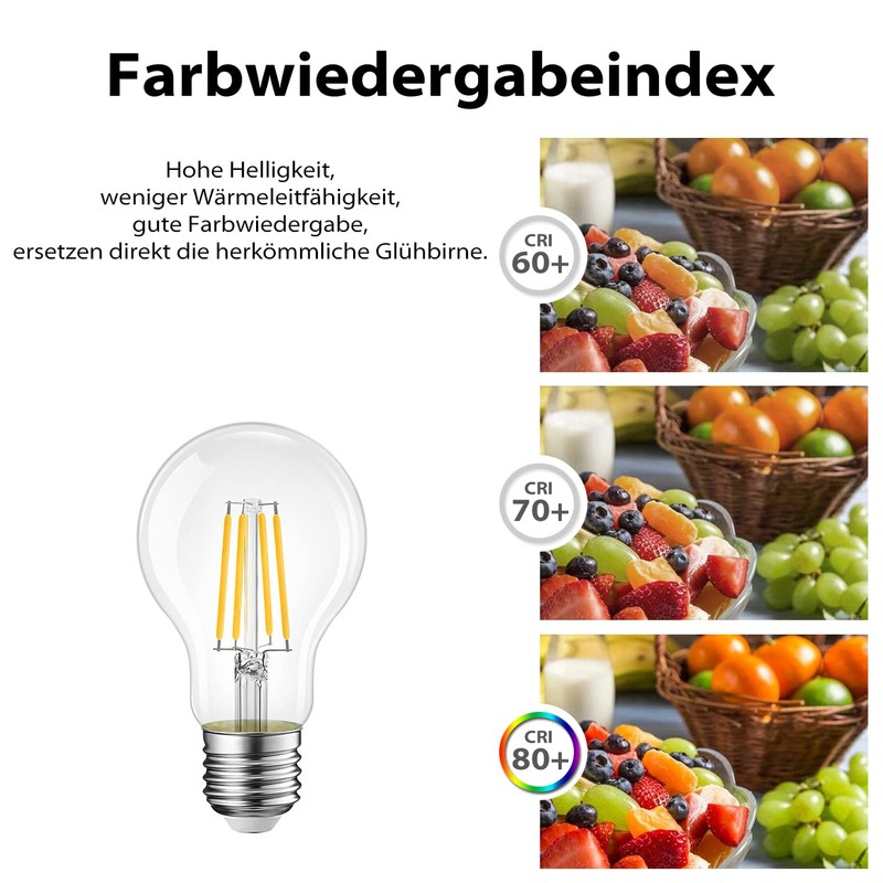 LVWIT LVWIT LED Lampe E27, 470 lm, warmwei? 2700K, ersetzt