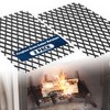 Pearwow 2 Pcs Ember Retainer for Fireplace Grates, Metal Fireplace