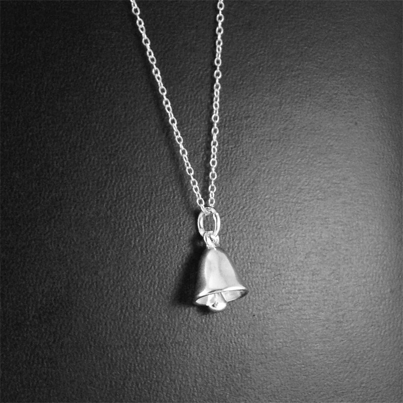 Sterling Silver 3D Jingle Bell Filigree Hollow & Shiny Solid