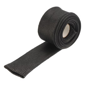 sourcing map Heat Shield Sleeve, 1" ID 6.6 Feet Heat Sleeve Automotive Wire Heat Shield Fuel Line Heat Shield Sleeve Heat Sleeve Heat Wrap 500 Degree for Wires, Black