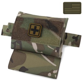 LIVANS Molle IFAK Micro Trauma Pouch, Tactical First Aid Belt IFAK Bag Medical EMT Emergency Survival Med Pouch Small EDC Portable Pack with Tourniquet Hammock for Duty Belt Vest Hunting