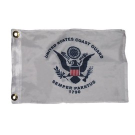 12x18 12''x18'' US U.S. Coast Guard USCG Crest Boat Flag Grommets Indoor Outdoor BEST Garden Outdor Decor polyester material FLAG PREMIUM Vivid Color and UV Fade Resistant